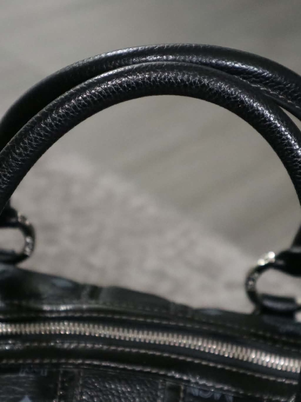 Authentic MCM Mini Boston Satchel in Black Visetos - Picture 3 of 11